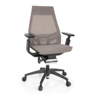 hjh OFFICE 652883 Profi Bürostuhl GENIDIA SMART Black Netzstoff Grau ergonomischer Drehstuhl mit verstellbaren Armlehnen, Sitz neigbar