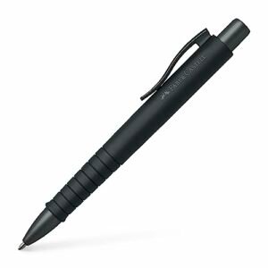 Faber-Castell 241190 - Kugelschreiber Poly Ball XB, schwarz ( Schreibfarbe blau), 1 Stück, mit auswechselbarer Mine, dokumentenecht