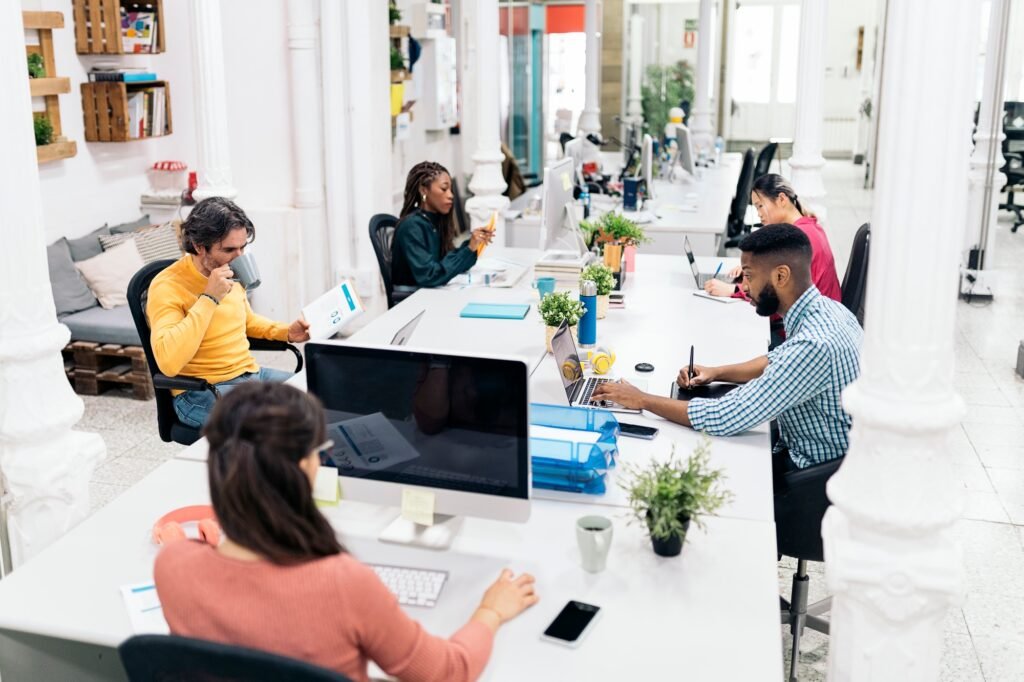 Office Workers in Co-Working