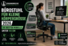 Titelbild zum Thema Bürostuhl für kleine Körpergröße 2026 mit ergonomischem Stuhl, kleiner sitzender Person und Einstellhinweisen für Menschen unter 165 cm.