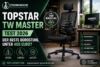 Modernes Titelbild zum Topstar TW Master Test 2026 mit ergonomischem Bürostuhl, Preis-Leistungs-Badge und Homeoffice-Hintergrund.