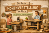 Die beste Höhenverstellung am Tisch für gesundes Arbeiten zuhause