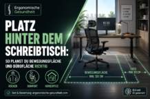 Platz hinter dem Schreibtisch: So planst Du Bewegungsfläche und Bürofläche richtig
